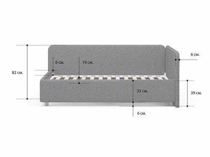 Кровать Сонум Capri Рогожка Песочная 90х190