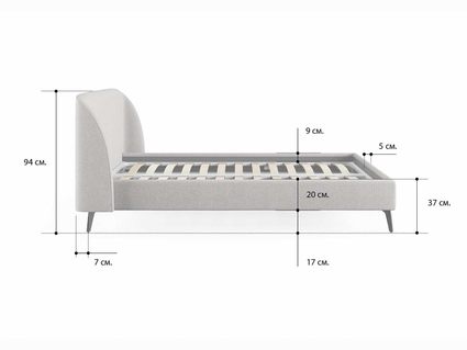 Кровать Сонум Rosa Микровелюр Терракотовый 200х190