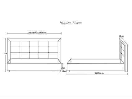 Кровать Димакс Норма + Крем 140х190
