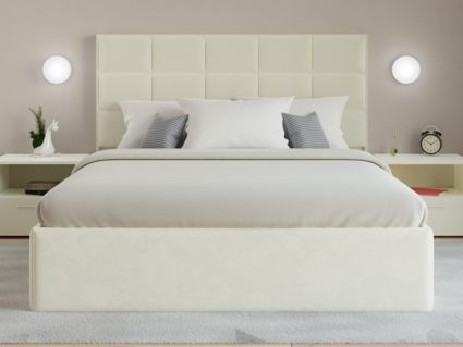 Кровать Lonax Адель велюр Dolly-17 (с основанием) 120х195