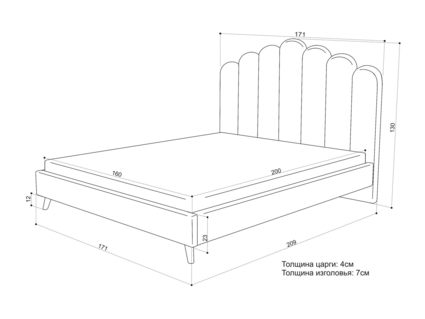 Кровать Sontelle Style Lixano Velutto 20 140х190