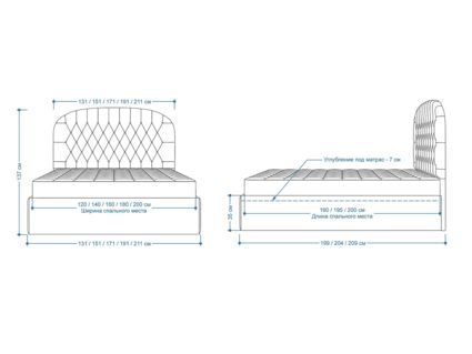 Кровать Lonax Венеция велюр Dolly-1 (с подъемным механизмом) 180х190