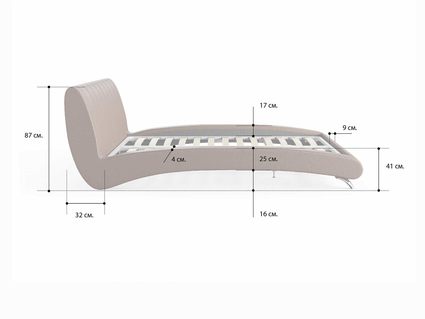 Кровать Сонум Verona Рогожка Деним 200х200