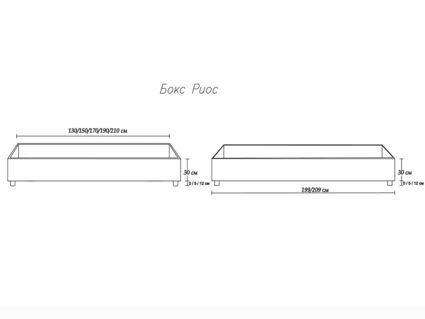 Кровать Димакс Риос Нуар с подъемным механизмом 90х190